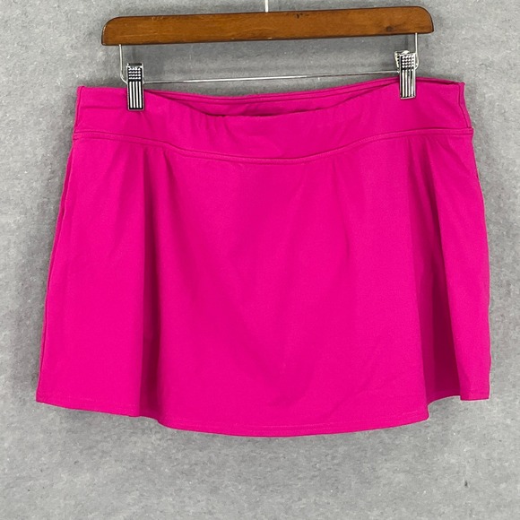 Lands' End Women's Swim Skirt 16W Pink Swimsuit Bottoms Active Skort - Picture 2 of 8